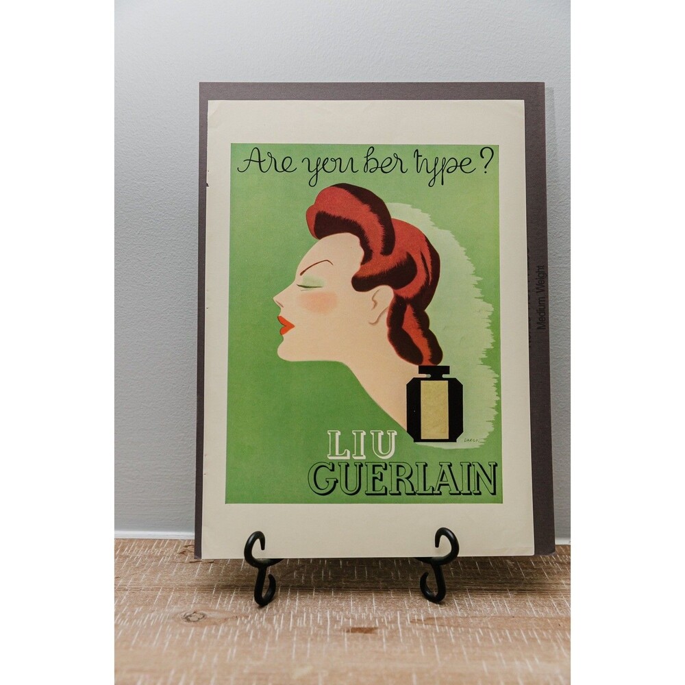 Vintage L Heure Bleue Guerlain Are You Her Type Advertising Print Green